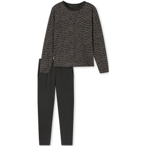 SCHIESSER - Modern Nightwear - Pyjamaset - Antraciet - Dames 7/8-lengte
