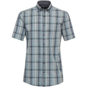 CASA MODA Sport comfort fit overhemd, korte mouw, fil a fil, blauw geruit