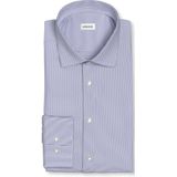 Seidensticker slim fit overhemd, mouwlengte 7, structuur, blauw