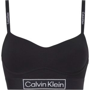 Calvin Klein dames Reimagined Heritage lightly lined bralette, bralette, zwart -  Maat: XL