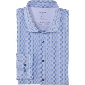 OLYMP 24/7 No. 6 Six super slim fit overhemd, Dynamic Flex, bleu dessin