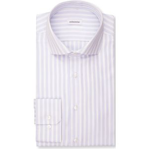 Seidensticker shaped fit overhemd, popeline, blauw gestreept