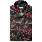 Seidensticker - Businessoverhemd - Grijs - Slim 1/1 Kentkraag - Bloemen