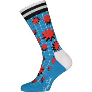 Happy Socks Explosion Crew Sock, explosief blauw
