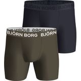 Bjorn Borg Performance boxers, microfiber heren boxers lange pijpen (2-pack), multicolor -  Maat: S