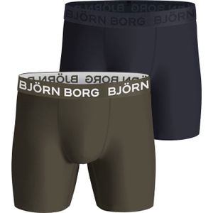 Bjorn Borg Performance boxers, microfiber heren boxers lange pijpen (2-pack), multicolor -  Maat: S