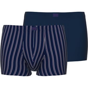 Ceceba heren boxer extra lang (2-pack), middenblauw gestreept