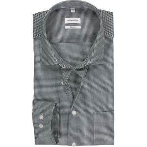 Seidensticker regular fit overhemd, donkerblauw met wit geruit