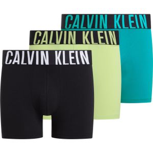 Calvin Klein Boxer Briefs (3-pack), heren boxers extra lang, zwart, zeegroen, limegroen -  Maat: S