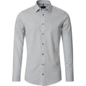 VENTI modern fit overhemd, dobby, groen gestreept