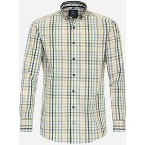 3 voor 99 | Redmond comfort fit overhemd, popeline, groen geruit