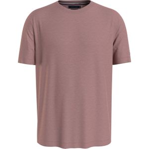 Tommy Hilfiger Dc Premium Linen Tee, heren T-shirt korte mouw O-hals, roze -  Maat: S
