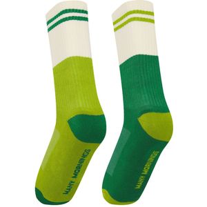 Many Mornings unisex sportsokken, Green Groove
