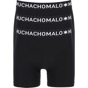 Muchachomalo boxershorts (3-pack), heren boxers normale lengte, zwart -  Maat: S