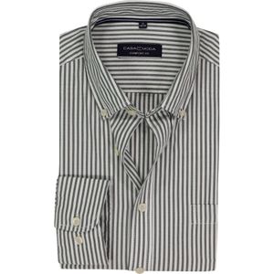 CASA MODA - Sport Comfort Fit Overhemd - Diep Donkergroen - Oxford - Strijkvriendelijk