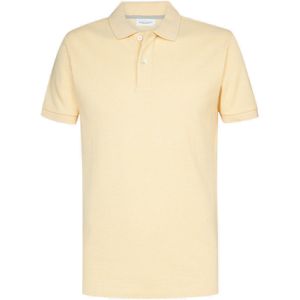 Profuomo slim fit heren polo, geel
