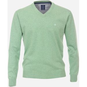 Redmond heren trui katoen, V-hals, groen (middeldik)