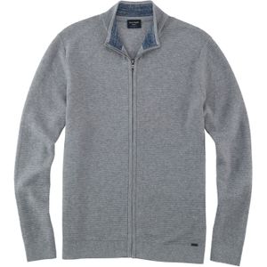 OLYMP modern fit vest katoen, grijs