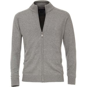 CASA MODA heren vest katoen, met rits, grijs -  Maat: 3XL