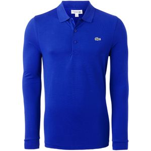 Lacoste Sport polo regular fit stretch, heren poloshirt lange mouwen, nachtblauw Cosmique