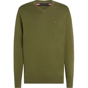 Tommy Hilfiger heren pullover Katoenen, olijfgroen - Maat: S