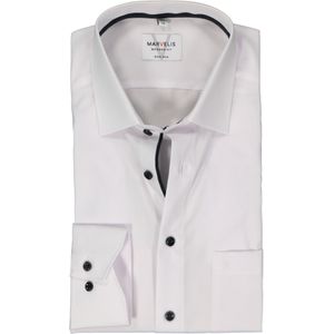 MARVELIS modern fit overhemd, popeline, wit 43