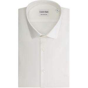 Calvin Klein slim fit overhemd, Stretch Collar Dobby Slim Shirt, wit 39