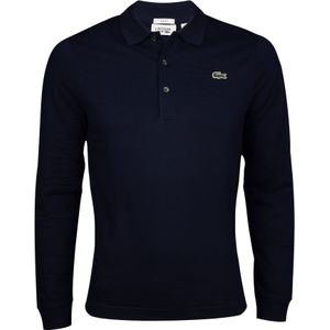 Lacoste Sport slim fit polo, poloshirt lange mouw, marine blauw