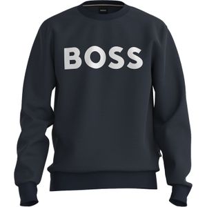 BOSS Soleri regular fit trui katoen, heren sweatshirt middeldik, donkerblauw -  Maat: S