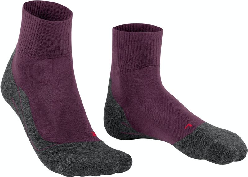 FALKE - TK5 Wander Wool - Damessokken - Paars - Kort