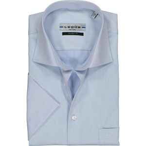 Ledub modern fit overhemd, korte mouw, lichtblauw twill 46