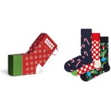 Happy Socks X-Mas Stocking Socks Gift Set (3-pack), unisex sokken in cadeauverpakking - Unisex - Maat: 41-46