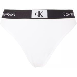Calvin Klein dames high waist Brazilian (1-pack), Brazilian slip met hoge taille, wit -  Maat: XL