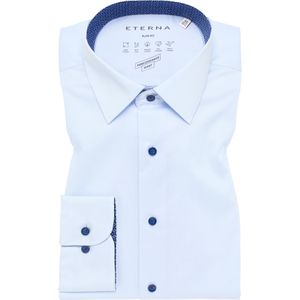 ETERNA slim fit overhemd, twill, lichtblauw (contrast) 44