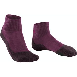 FALKE TK2 Explore Wool Short dames trekking sokken, bordeauxrood (burgundy) -  Maat: 41-42