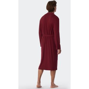 SCHIESSER Essentials badjas, heren badjas fijne interlock bordeaux -  Maat: XL