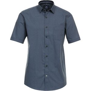 Redmond - Comfort Fit - Overhemd - Blauw - Korte Mouwen, Popeline, Easy Iron
