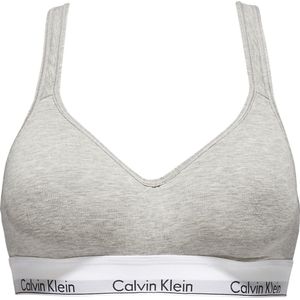 Calvin Klein dames Modern Cotton bralette top, met voorgevormde cups, grijs -  Maat: XS