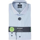 OLYMP modern fit overhemd, mouwlengte 7, popeline, lichtblauw