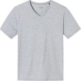 SCHIESSER Mix+Relax T-shirt, korte mouw V-hals, lichtgrijs melange -  Maat: M