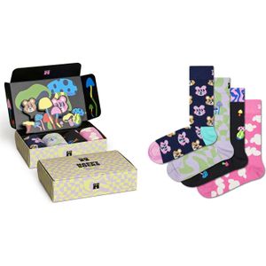 Happy Socks Happy In Wonderland Socks Gift Set (4-pack), unisex sokken in cadeauverpakking - Unisex - Maat: 36-40