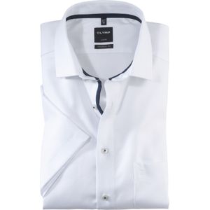 OLYMP Luxor modern fit overhemd, korte mouw, popeline, wit