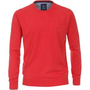 Redmond heren trui katoen, O-hals, rood (middeldik) -  Maat: XL