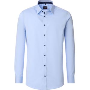 VENTI body fit overhemd, popeline, blauw