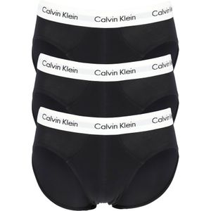Calvin Klein hipster brief (3-pack), heren slips, zwart met witte band -  Maat: S