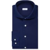 Seidensticker slim fit overhemd, structuur, blauw
