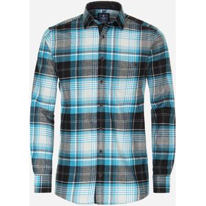 3 voor 99 | Redmond comfort fit overhemd, popeline, zwart geruit 41/42