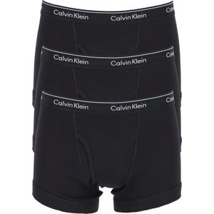 Calvin Klein trunks (3-pack), heren boxer normale lengte met gulp, zwart