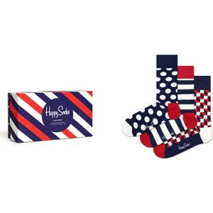 Happy Socks Classic Stripe Gift Box (3-pack), unisex sokken in cadeauverpakking - Unisex - Maat: 41-46