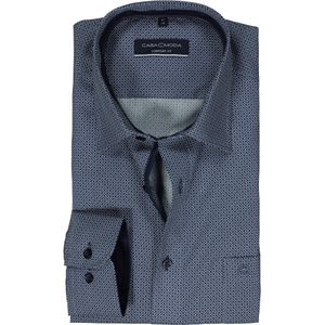 CASA MODA comfort fit overhemd, popeline, blauw dessin